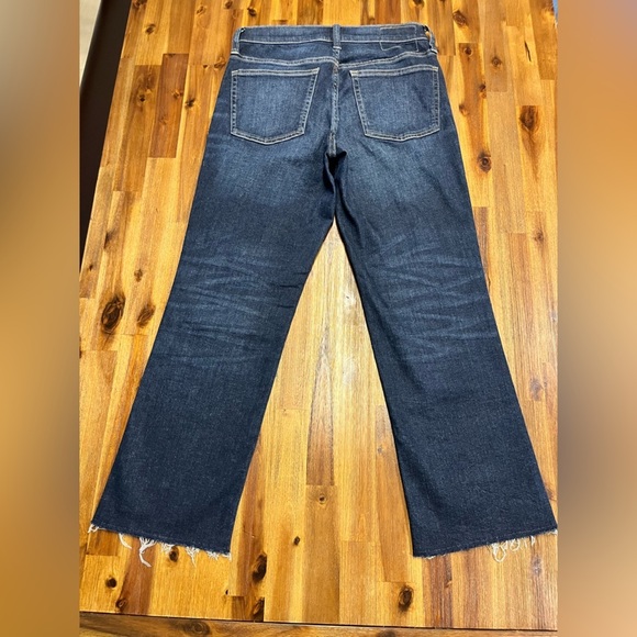 J Crew Mid Rise Cropped Kickout Jeans ‘03 Super Stretch Basil Penny Wash NWOT 27 - Picture 4 of 11